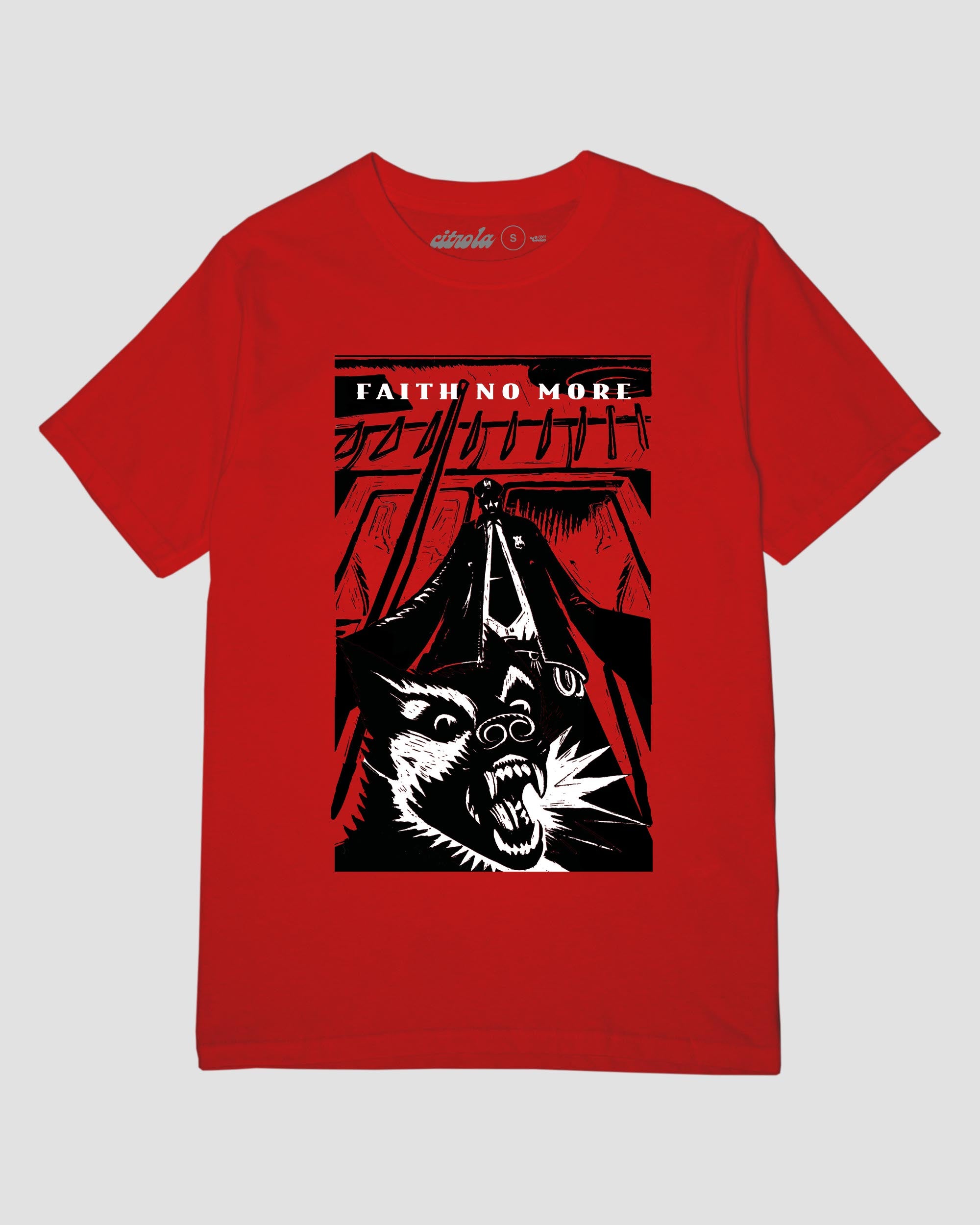 Faith No More t-shirt, Classic New Logo Star Black on White