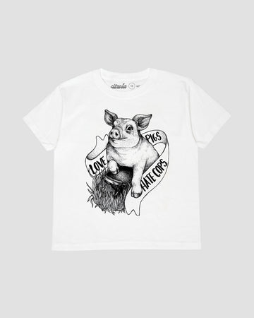 LOVE PIGS, HATE COPS KIDS TEE