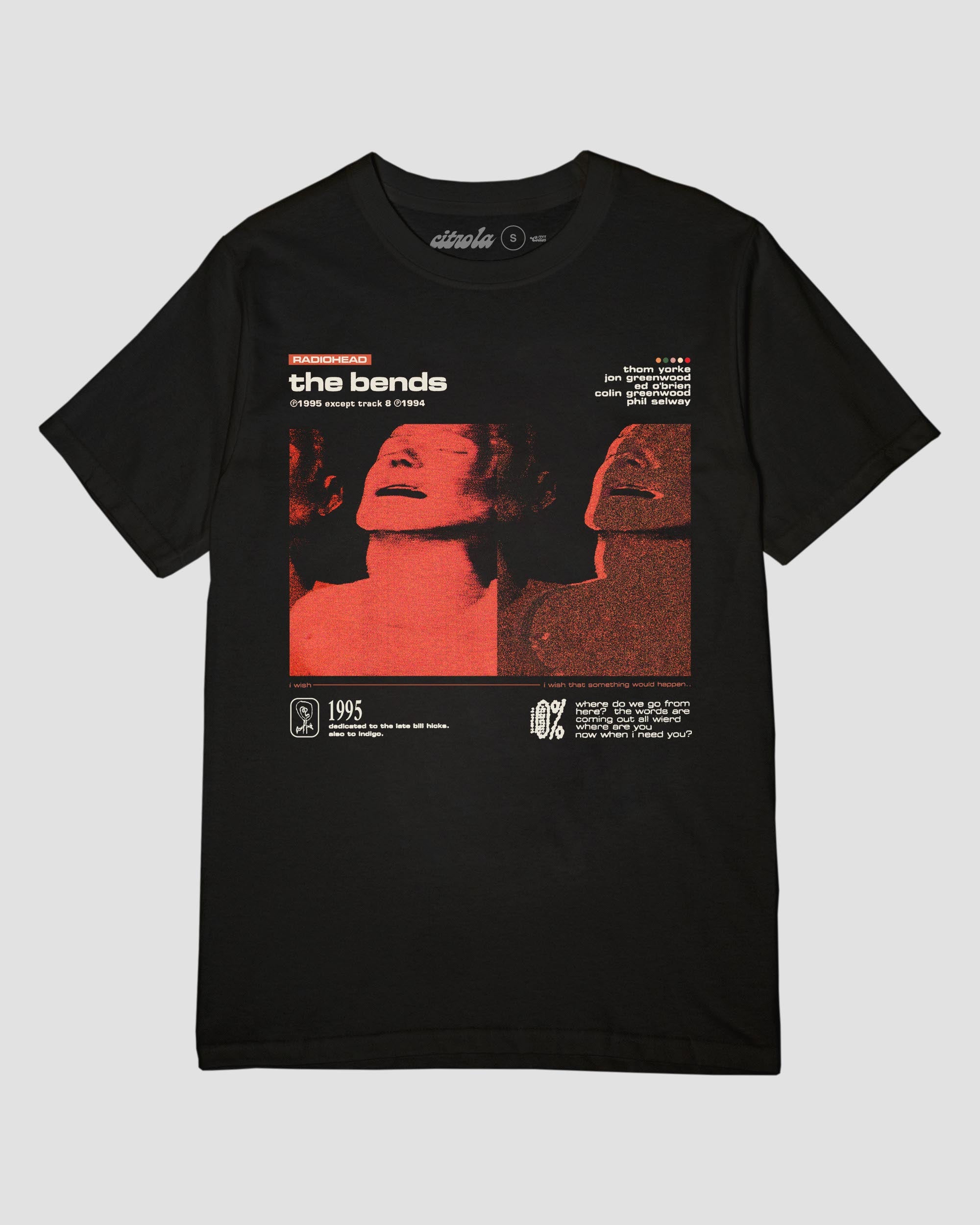 The Salvages TシャツRadiohead RADIOHEAD — THE BENDS UNISEX TEE – Citrola
