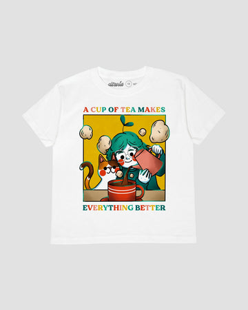 A CUP OF TEA KIDS TEE