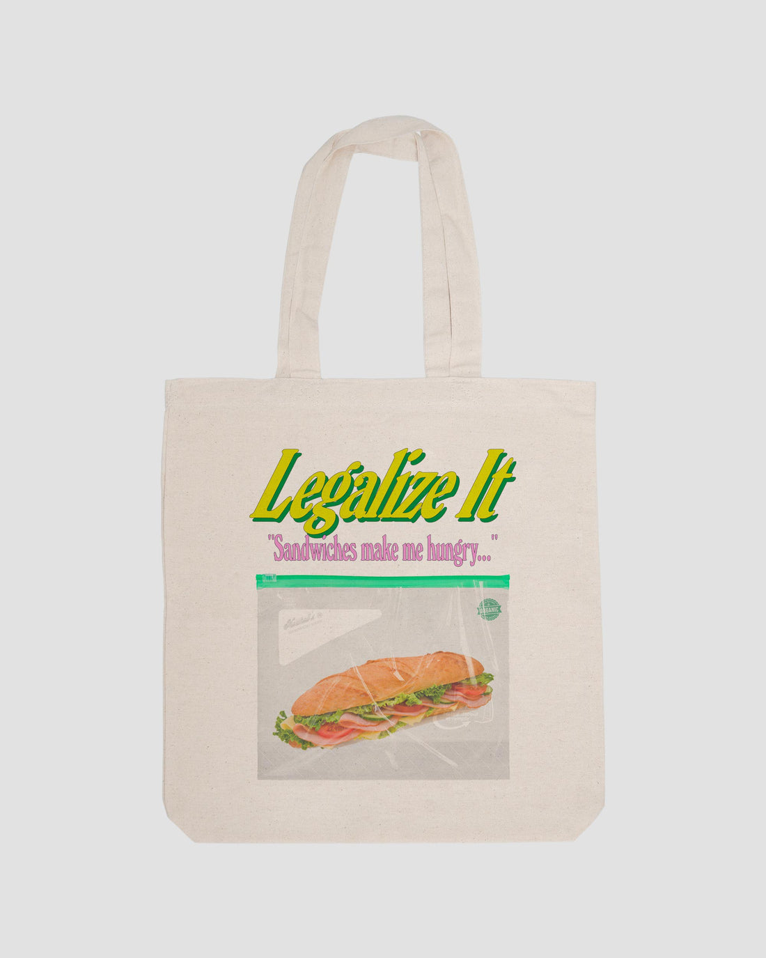 EATING A SANDWICH TOTE