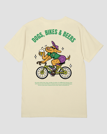 DOGS, BIKES & BEER UNISEX TEE