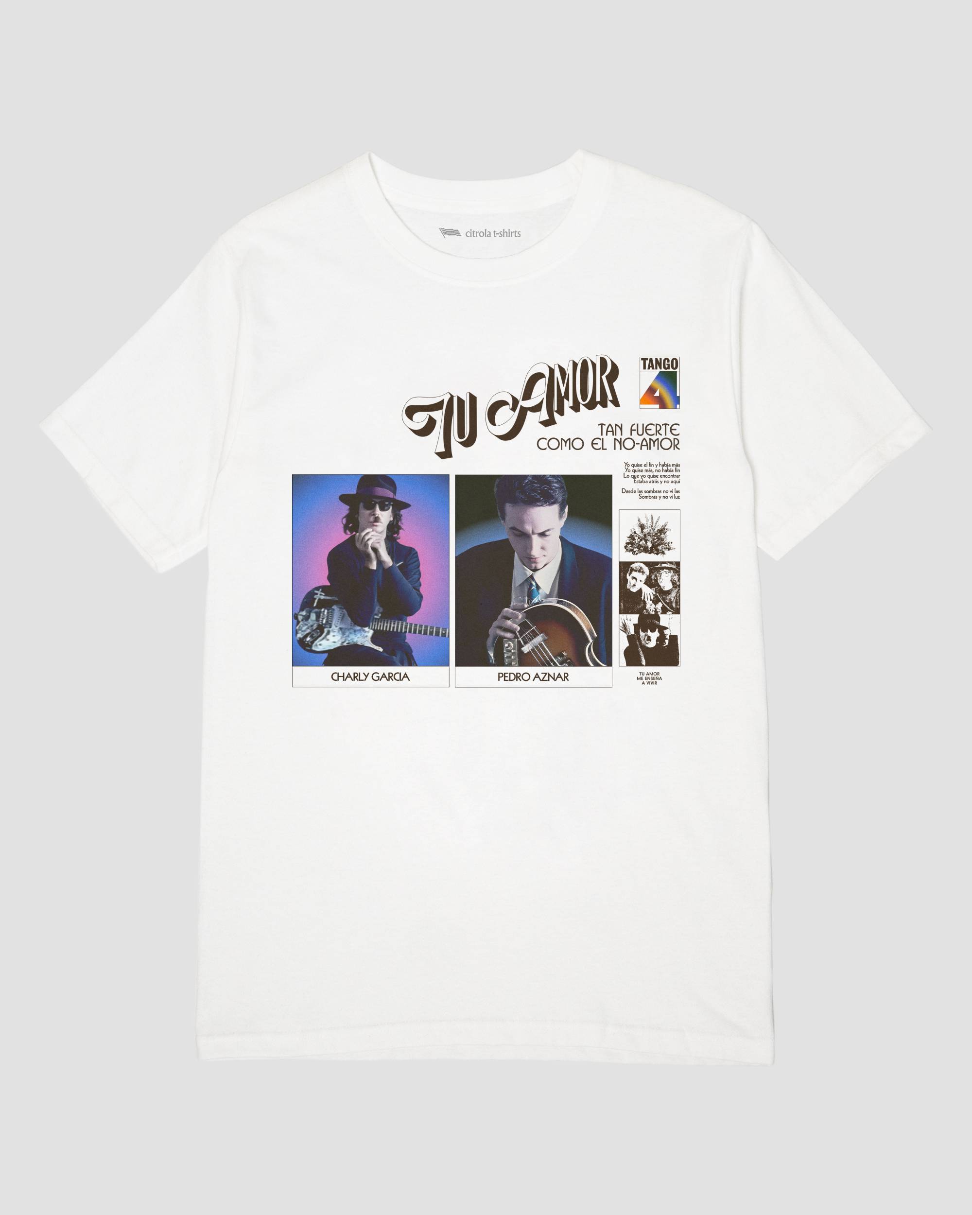 TU AMOR — CHARLY GARCIA & PEDRO AZNAR UNISEX TEE