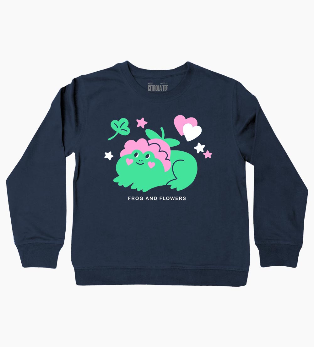 FROG AND FLOWERS KIDS CREW