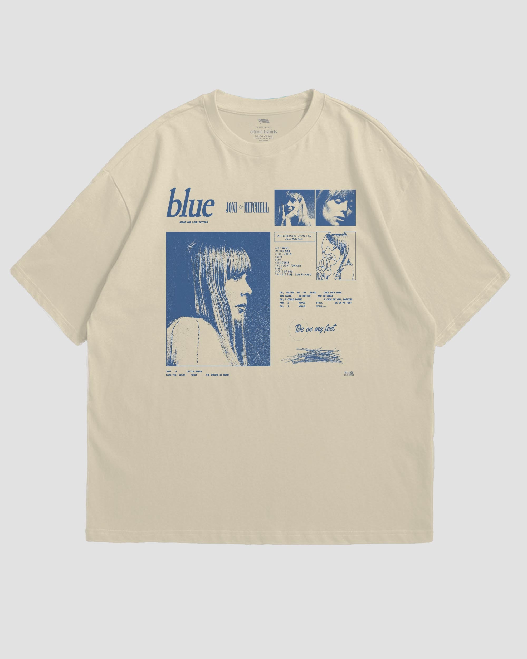 JONI MITCHELL — BLUE UNISEX TEE